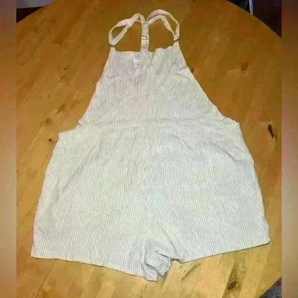 NWT Torrid Shortall Stretch Linen Blend Neutral Tan & White Stripes Shorts Sz 3X - Picture 6 of 12